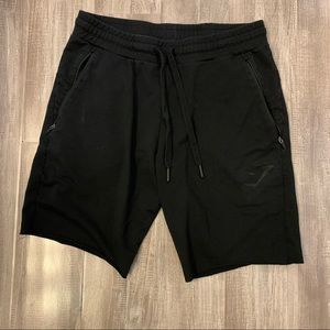 Men’s Gymshark Black Drawstring Shorts, Size M.